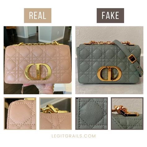 dior caro bag fake vs real